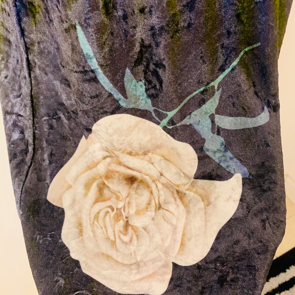 Nude Black Slip Dress with Flowers and Lace - Medium - Picture 5 of 7